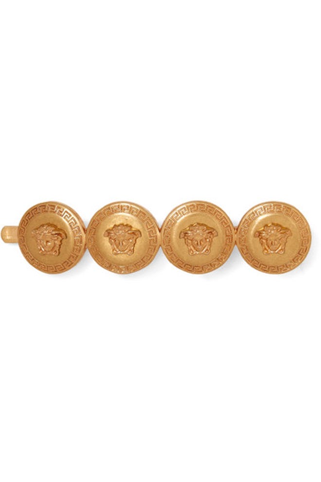 Versace Medusa gold-tone hair slide