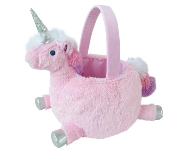 13" Plush Unicorn Easter Basket by Spritz