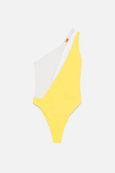 Asymmetric Colorblock Swimsuit