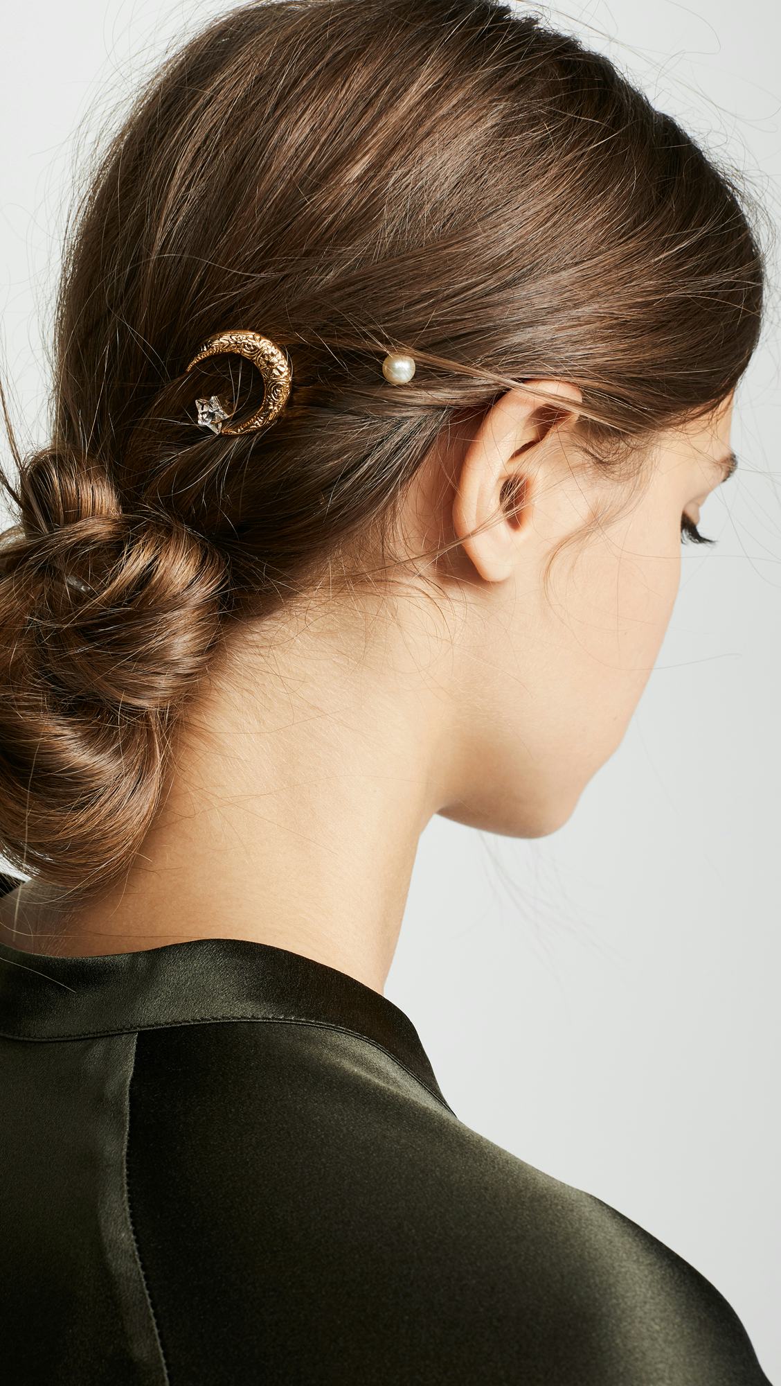 【正規販売店】 Lelet 目ざとく NY Olivia Pearl Hoop Barrette ヘアアクセサリー