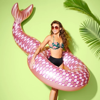 Mermaid Tail Pool Float Rose Gold