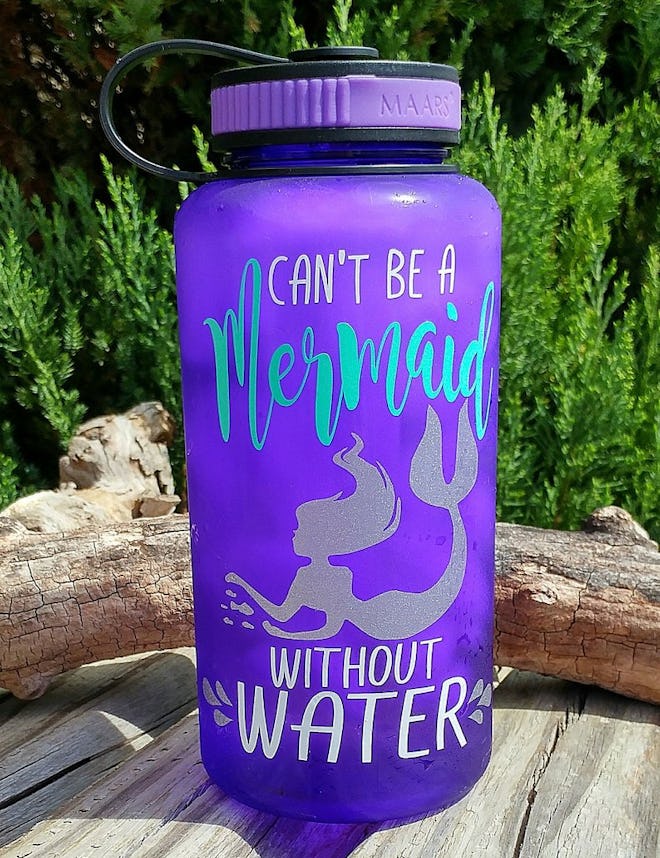 Motivational Mermaid Water Bottle