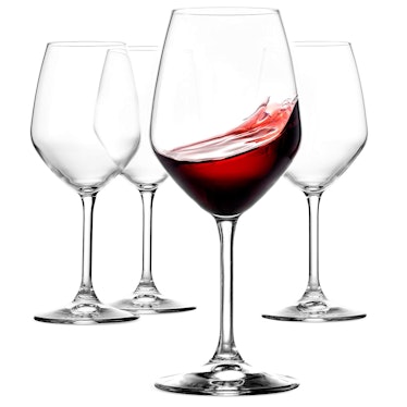 Paksh Novelty Red Wine Glasses (Set of 4)