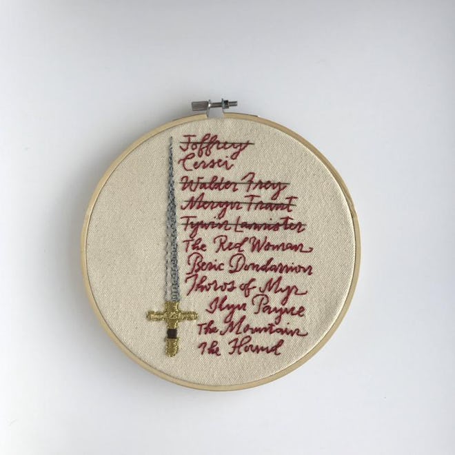 Arya Stark Embroidery Pattern