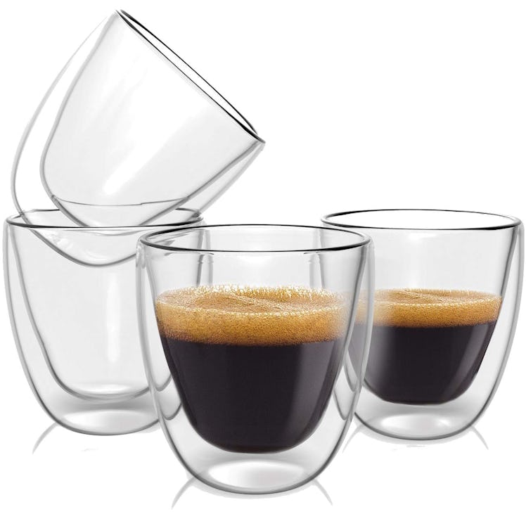 Evaryl Double Wall Espresso Cups Set (Set of 4)