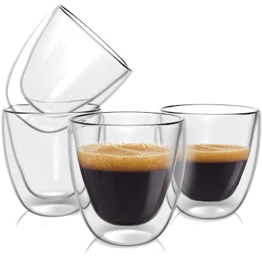 Evaryl Double Wall Espresso Cups Set (Set of 4)