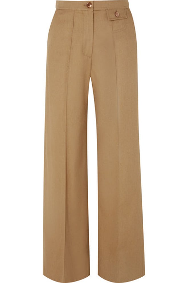 City Twill Wide-Leg Pants