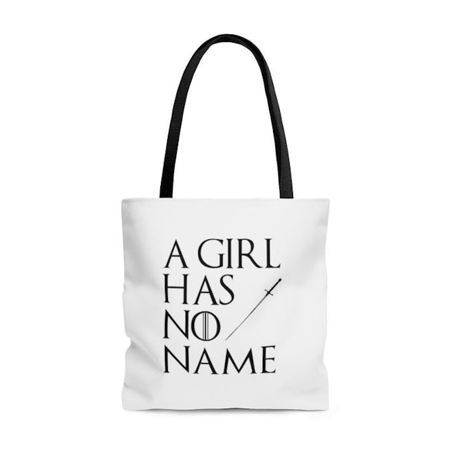 A Girl Has No Name Game Of Thrones Arya Stark Tote Bag