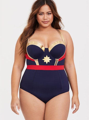 Her Universe Captain Marvel Wireless One-Piece Swimsuit