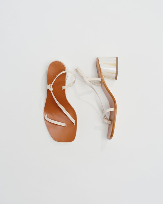 Crema Leather Isla Sandals