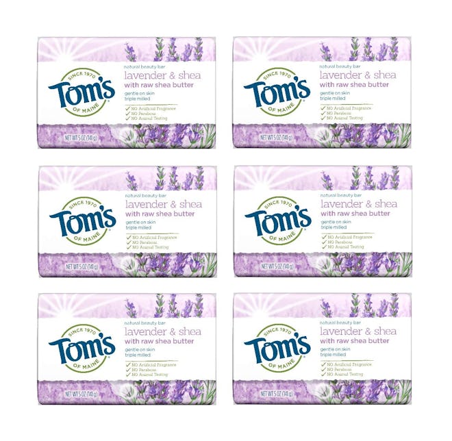 Tom’s of Maine Lavender & Shea Natural Bar Soap (6 Pack)