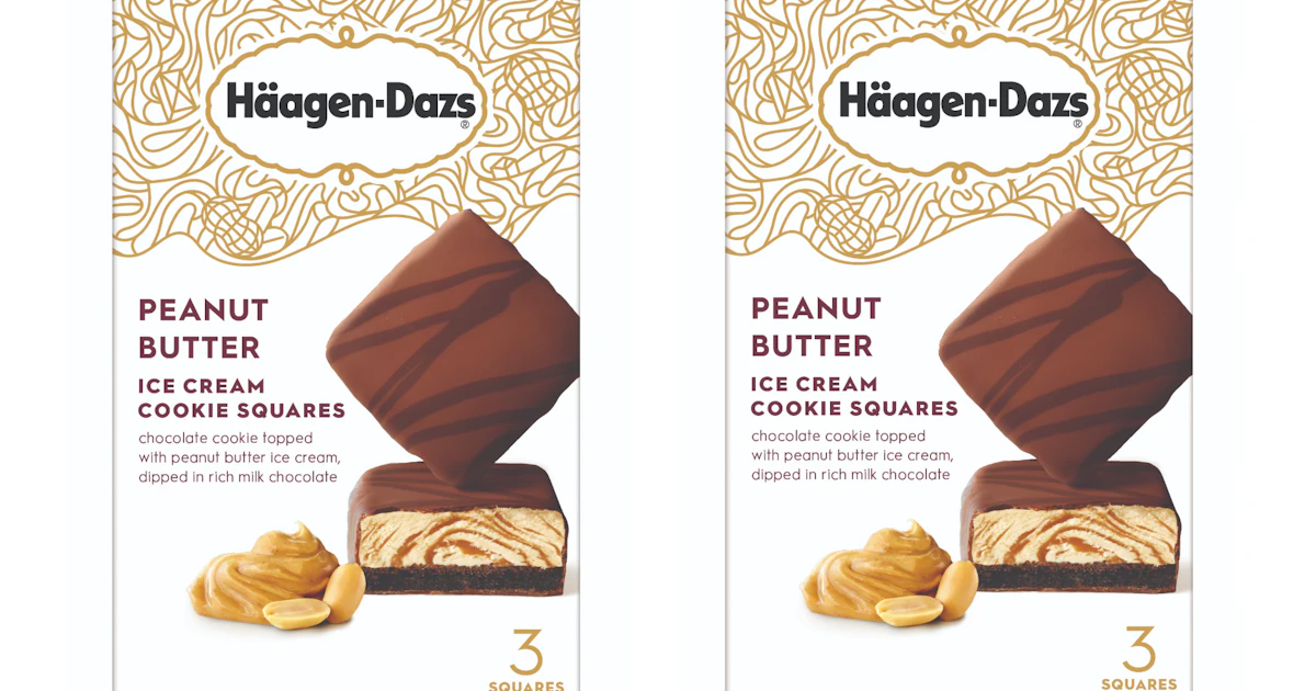 These New Haagen-Dazs Peanut Butter Cookie Ice Cream Squares Are A Twist On A Classic