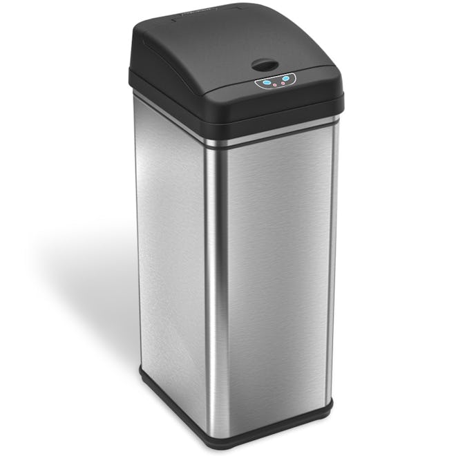 iTouchless Stainless Steel Automatic Trash Can, 13 Gallons