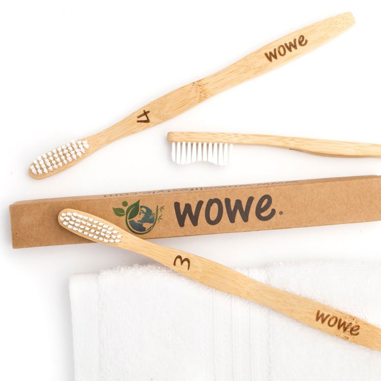 Wowe Organic Bamboo Toothbrushes (4 Pack)