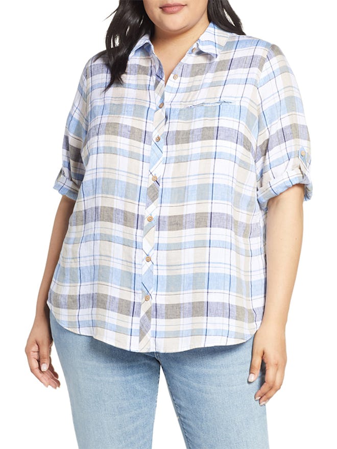 Reese Plaid Linen Shirt