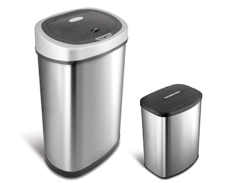 NINESTARS Automatic Touchless Trash Cans, 13 Gallon and 2 Gallon