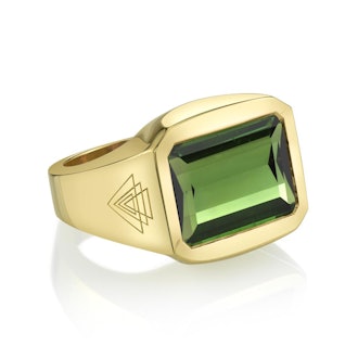Green Tourmaline Creation Ring