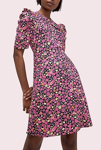 Marker Floral A-Line Dress