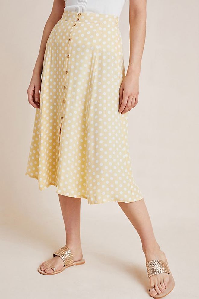 Marais Button-Front Skirt 
