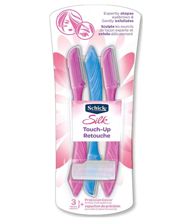 Schick Silk Touch-Up Eyebrow Shaper & Facial Hair Razor (3-Pack)