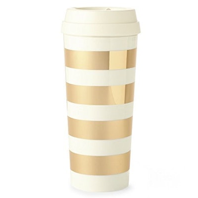 Gold Stripe Travel Mug