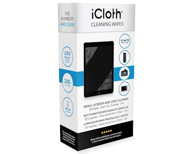 iCloth Small Lens Screen Cleaning Wipes (30-Pack)