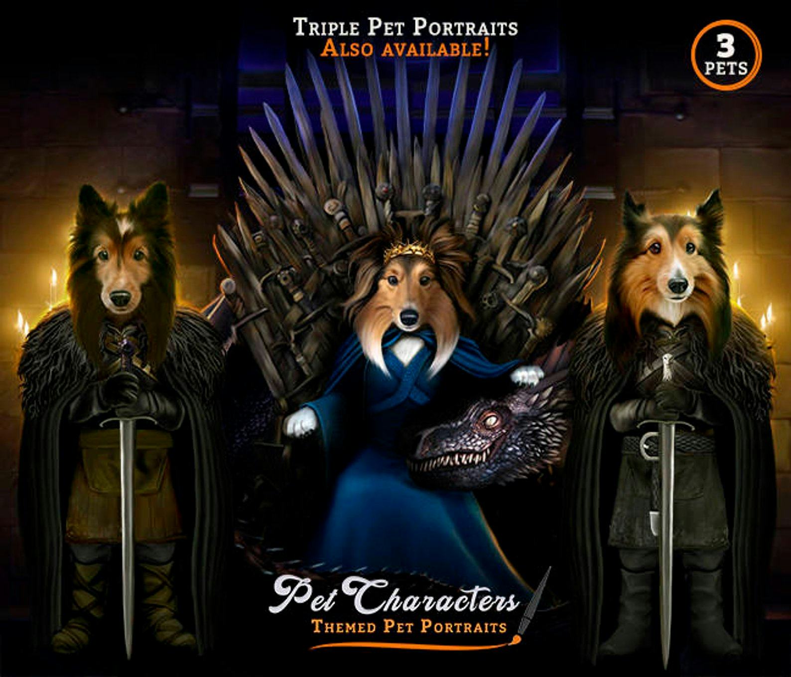 Game Of Thrones Fans Can Get A Custom Portrait Of Their Pet On