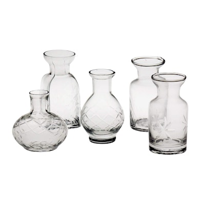 Set of 5 Bud Vases