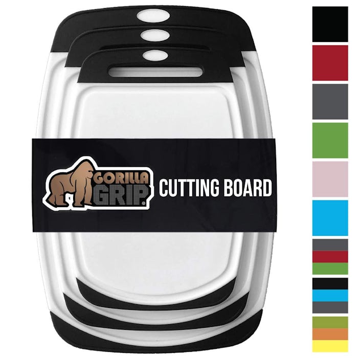 Gorilla Grip Three-Piece Original Reversible Cutting Board Set 