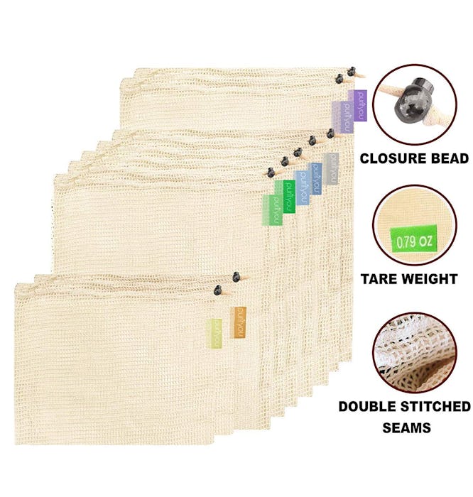 Purifyou Mesh Grocery Bags (9 Pack)