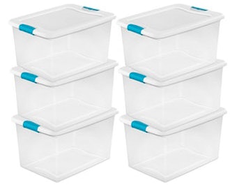 Sterilite Clear Storage Totes (6-Count)