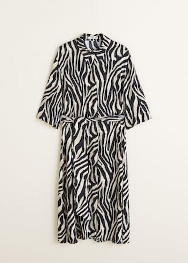 Animal Print Shirt Dress