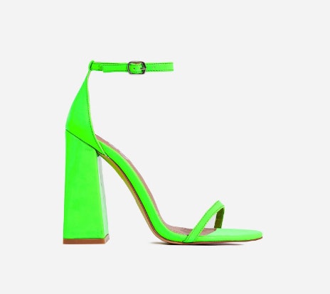 neon green shoes heels
