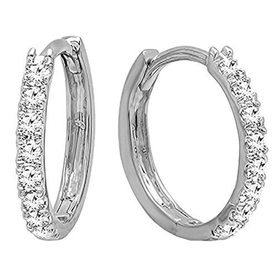 Diamond Hoop Earrings