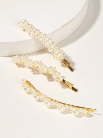 Faux Pearl Decor Hairpin 3pack