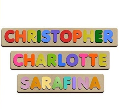 Bubble Fonts Personalized Wooden Name Puzzles