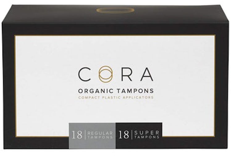 Cora Organic Cotton Tampons with Compact Applicator, Regular and Super Multi-Pack, 36 Count