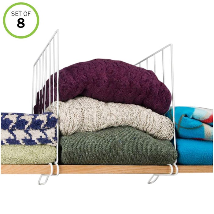 Evelots Closet Shelf Divider 