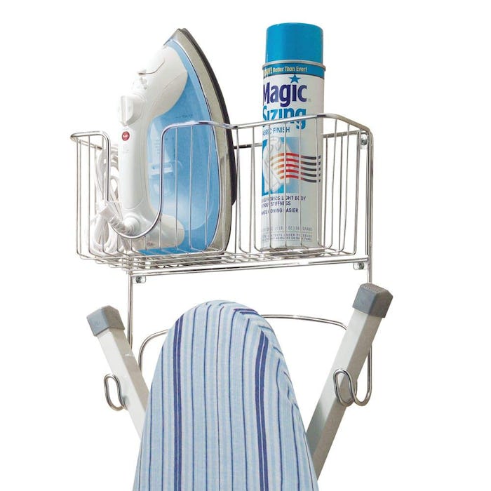 mDesign Metal Wall Mount Ironing Board Holder 