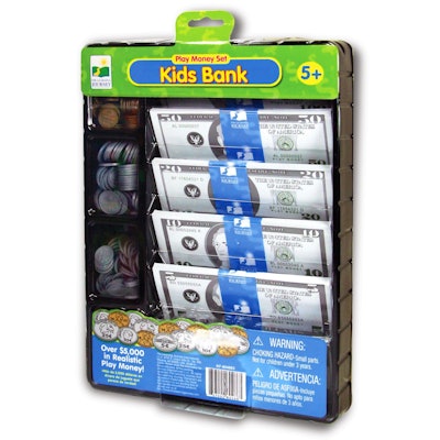 The Learning Journey Kids Bank, Play Money Set 