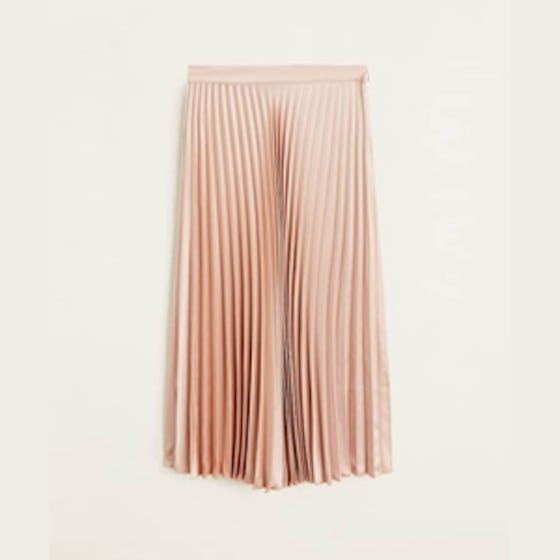 Satin Pleated Skirt