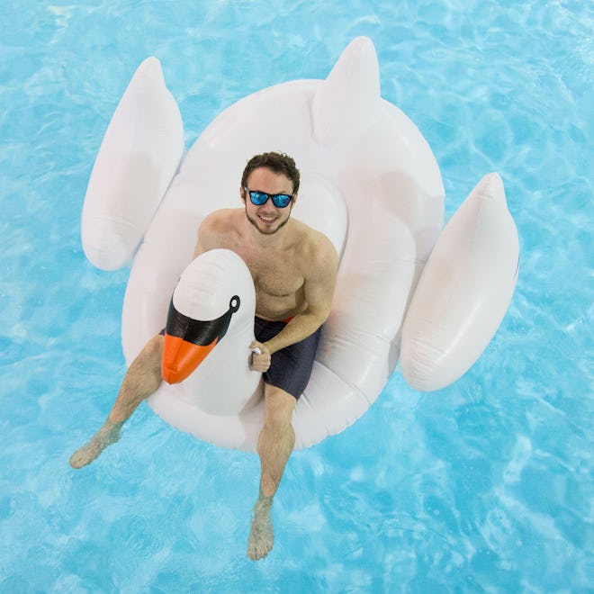 Swimline Giant Swan 75-in Inflatable Ride-On Pool Toy