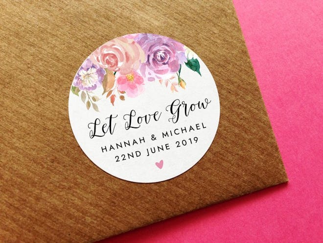 Personalized Let Love Grow Stickers