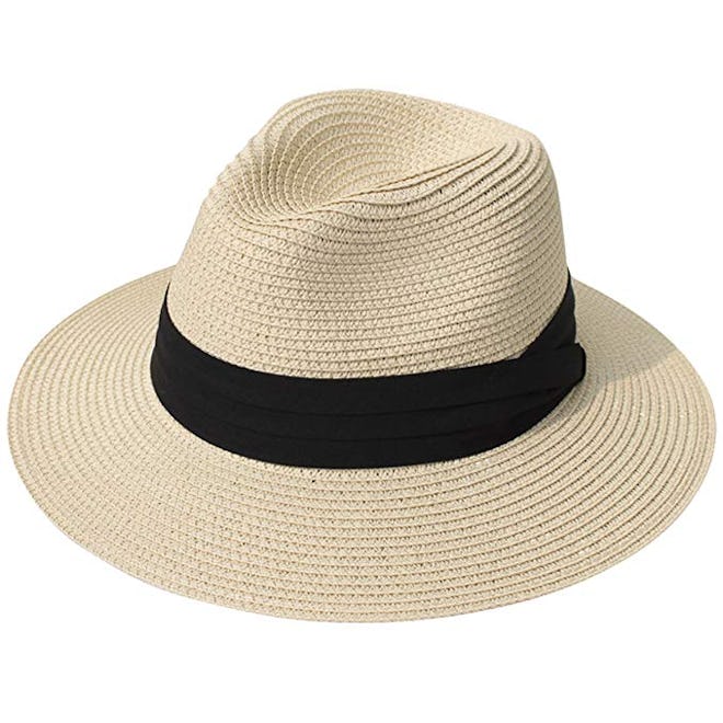 Lanzom Women Wide Brim Straw Hat