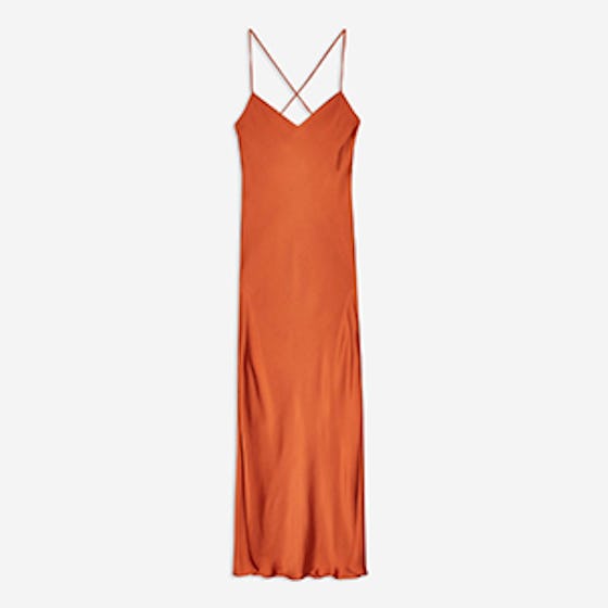 Plain Satin Slip Dress