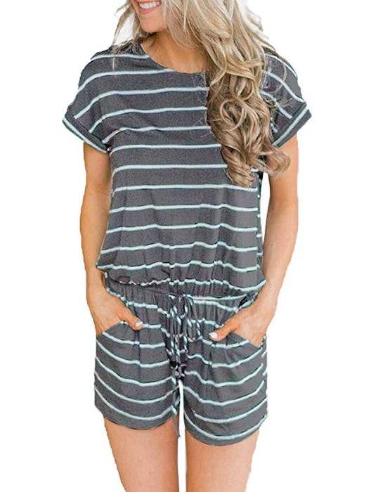 ANRABESS Women's Crewneck Romper (S-XL)