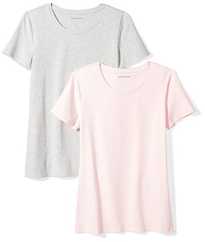 Amazon Essentials Women's Short-Sleeve Crewneck T-Shirt (2 Pack; XS- XXL)