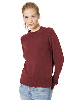 Daily Ritual Women's 100% Cotton Mock-Neck Sweater (XS-XXL)
