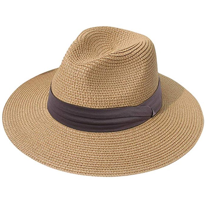 Lanzom Wide Brim Straw Hat