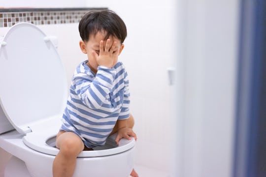 Have your child pee while they're still half asleep.